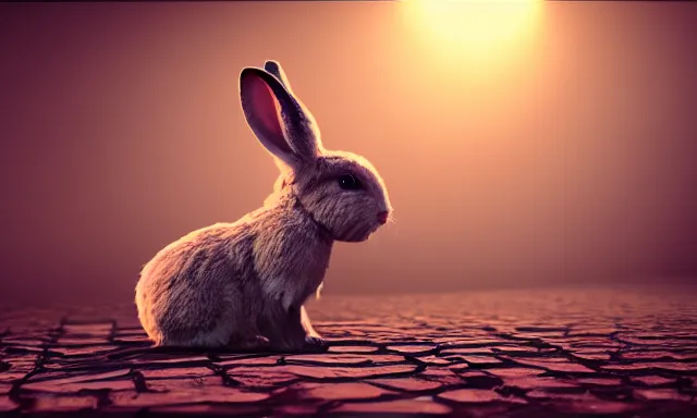 Image similar to bunny cthulu hyper realistic 8k unreal engine render