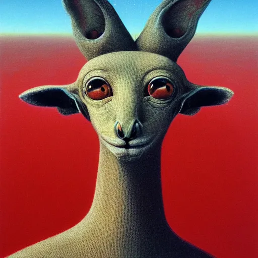 Image similar to portrait of a dik dik in spaceballs movie, artstation painted by Zdislav Beksinski and Wayne Barlowe