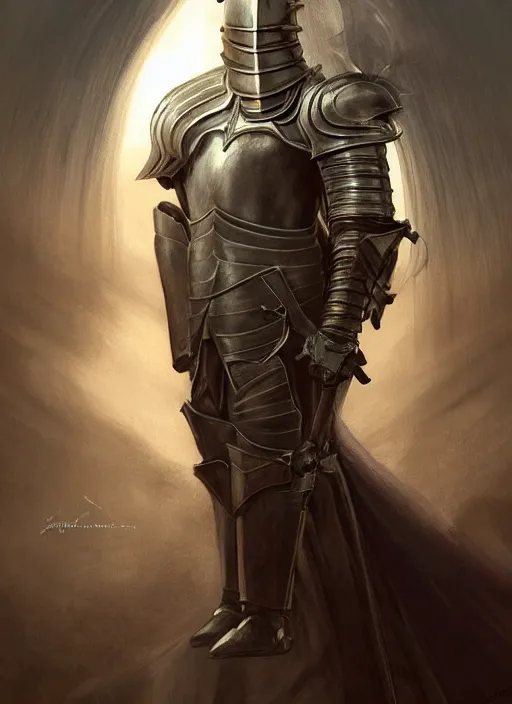 Image similar to handsome male knight in armor, profile!! murky lighting, wind blowing, portrait, fairytale, physical mental perfection, symmetrical! intricate, romanticism, highly detailed, biblical divine holy perfection!! digital painting, artstation, concept art, smooth, sharp focus, by artgerm and greg rutkowski and alphonse mucha