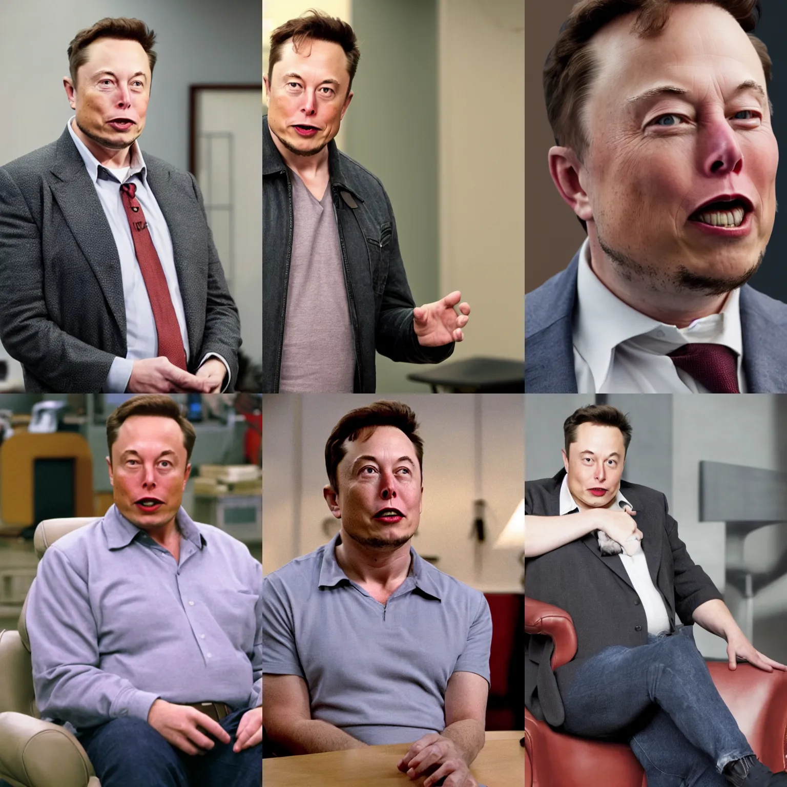 Prompt: still of Elon Musk as George Costanza, 4k, high quality