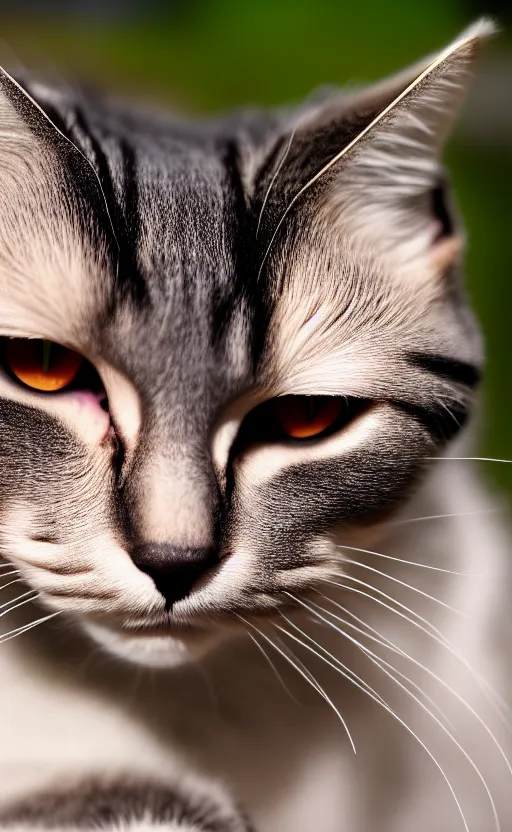 Image similar to 8 k uhd this cat has too many mouths to feed, anime, soft warm ambient light