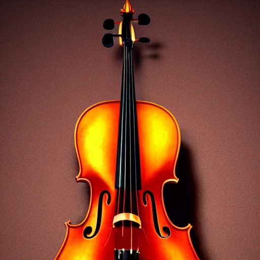 Image similar to cello. photograph of a symmetrical cello, room background, warm wood tones, golden hour window lighting, 4k 8k ultra realistic hyperrealistic octane render
