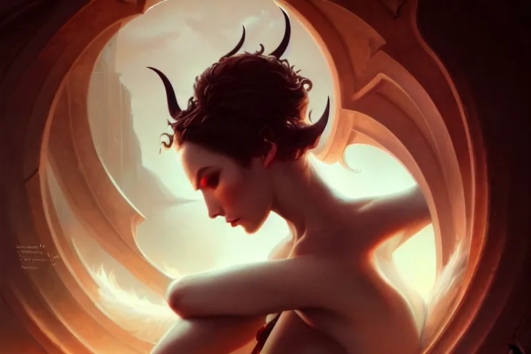 Image similar to a elegant and beautiful incubus in magazine cover art, cinematic, highly detailed, digital painting, artstation, concept art, matte, sharp focus, illustration, art by artgerm and greg rutkowski