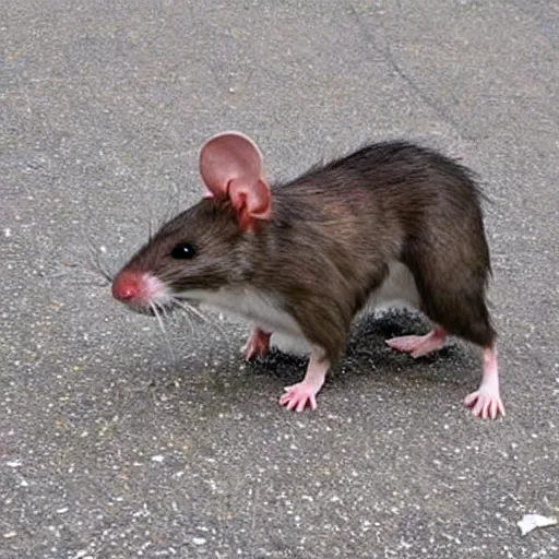 Prompt: hybrid of a rat and a dog