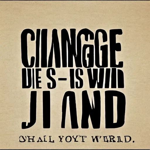 Prompt: change da world. my final message. goodb ye