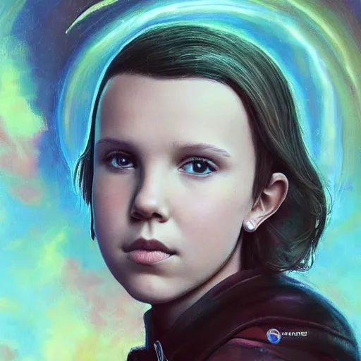 Image similar to millie bobby brown, fantasy, art, beautiful,