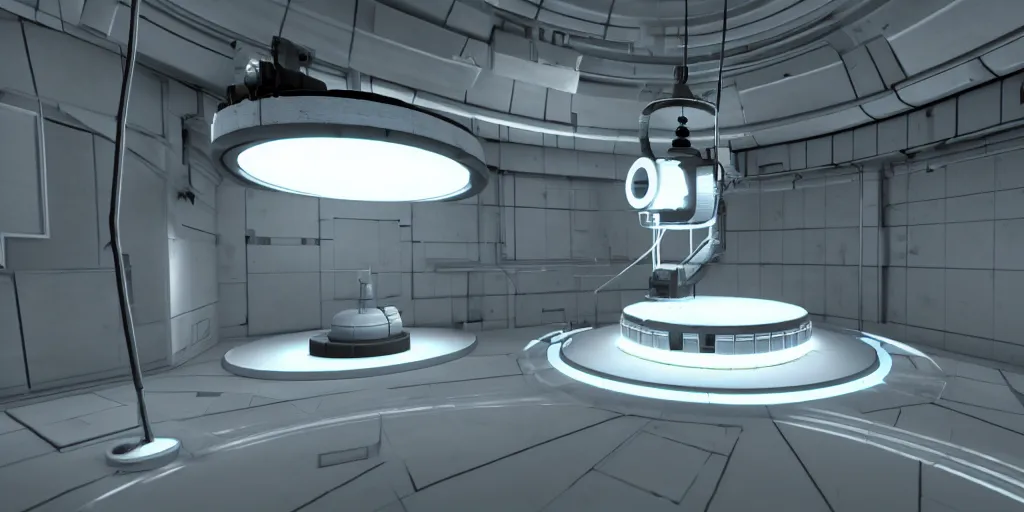 Image similar to glados, cake, underground testing facility, 2 0 2 2 render