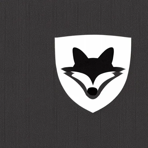 Image similar to private corporate military logo that involves foxes, white and black color scheme