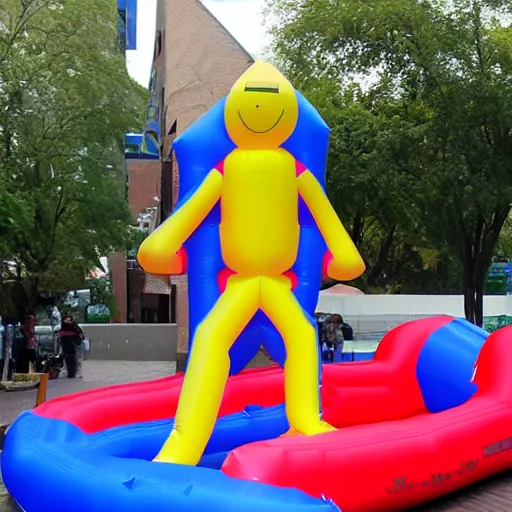 Prompt: an Inflatable human