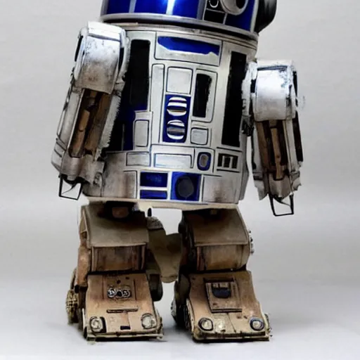 Image similar to a steampunk robot ( ( ( r 2 d 2 and wall - e ) ) )
