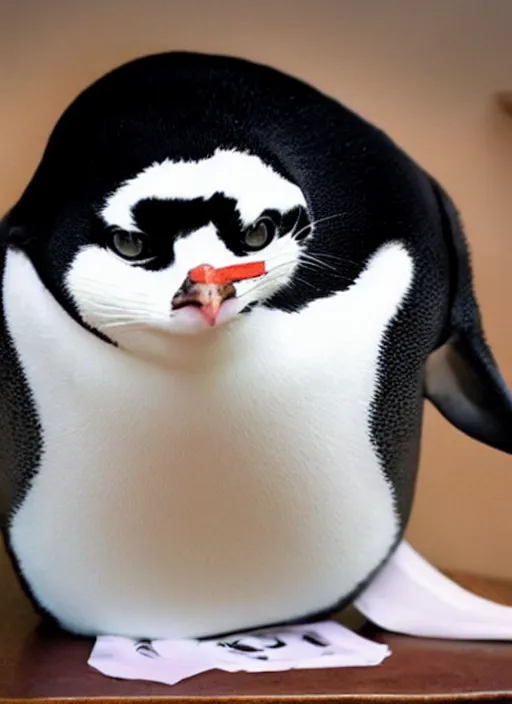 Prompt: penguin cat hybrid