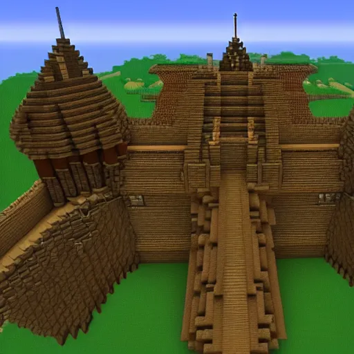 Image similar to Epic castle built in Minecraft