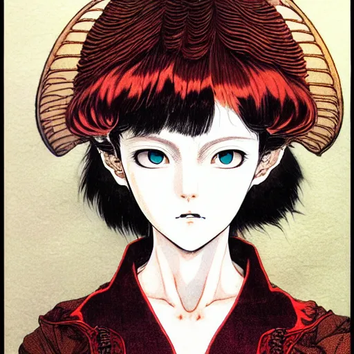 Image similar to prompt : portrait of fantasy character painted in miyazaki color style drawn by katsuhiro otomo and takato yamamoto, inspired by fables, china doll face, smooth face feature, intricate oil painting, high detail, sharp high detail, manga and anime 2 0 0 0