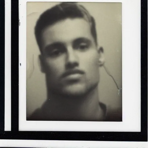 Image similar to polaroid image of an attractive man