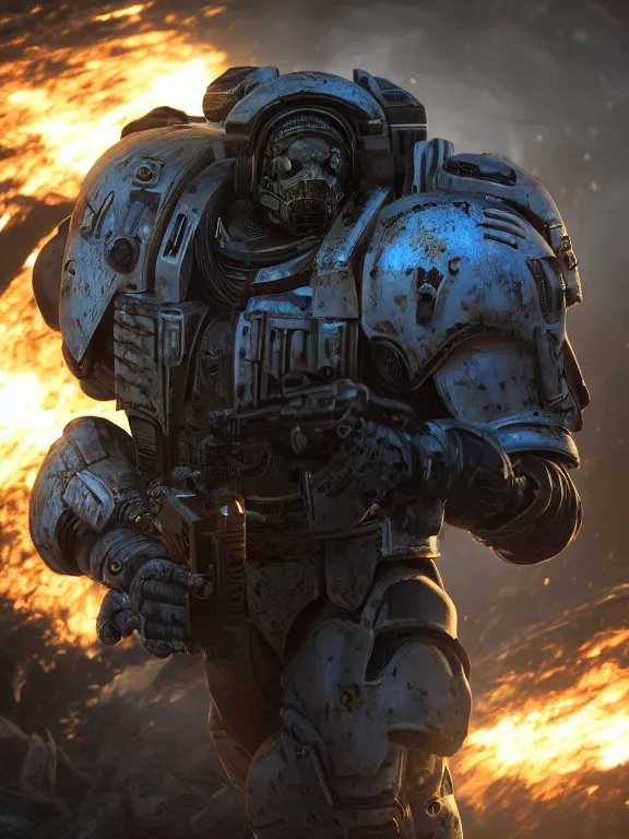 Prompt: a photo of 8k ultra realistic space marine decaying, cinematic lighting, trending on artstation, 4k, hyperrealistic, focused, extreme details, unreal engine 5, cinematic, masterpiece
