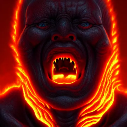 Prompt: ( a screaming humanoid nightmare walks on lava towards the gates of hell ) by barlowe wayne, photorealistic, dynamic lighting, very detailed faces, trending on artstation, wallpaper, dream, 4 k, award winning, vivid colors, beautiful fire