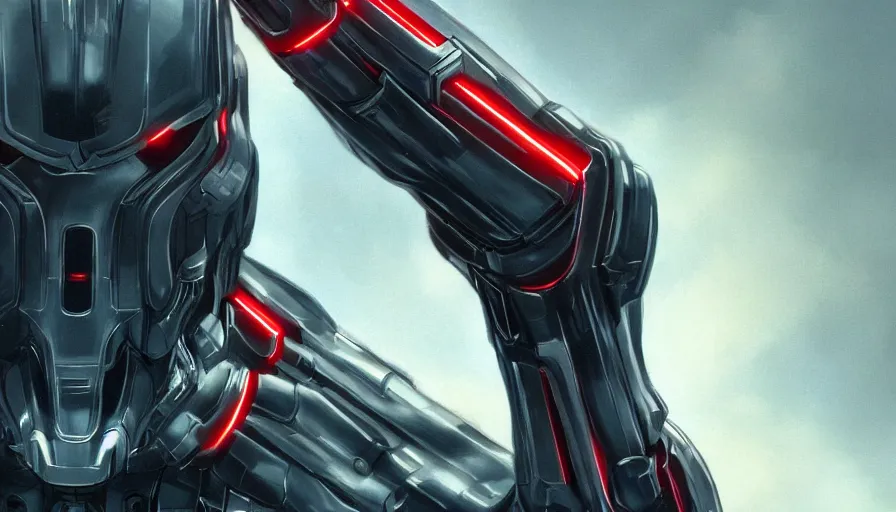 Image similar to ultron, meaning of life, concept art, jama jurabaev, greig fraser, roger deakins, cinematic shot, trending on artstation, high quality, brush stroke