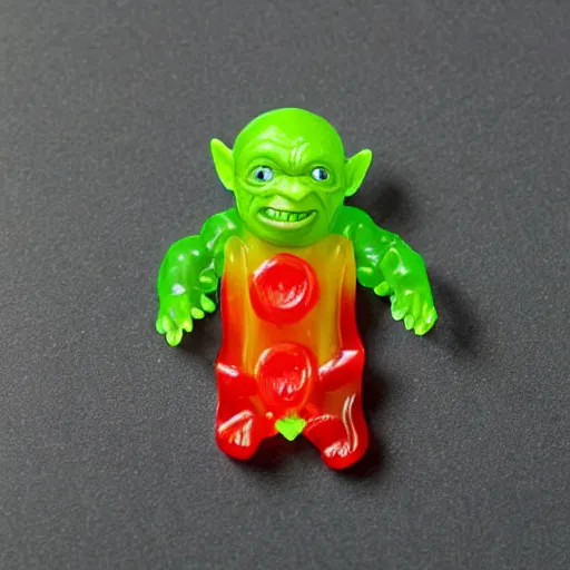 Image similar to Gollum as a Haribo Gummy candy