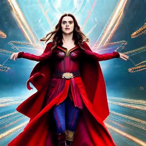 Image similar to A still of Katie McGrath as Scarlet Witch in Doctor Strange and the Multiverse of Madness (2022)