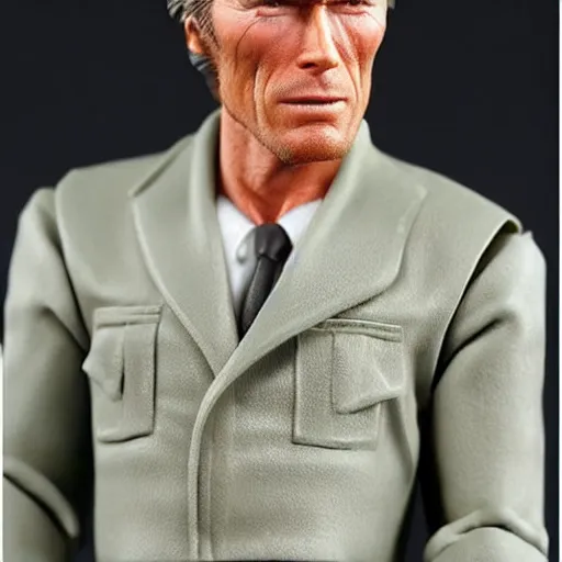 Prompt: clint eastwood action figure by hot toys.