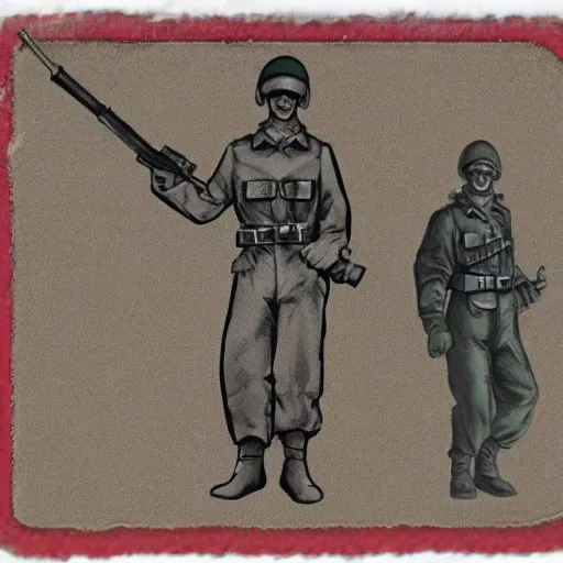 Image similar to among us character in the soviet military form