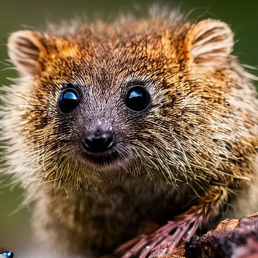 Image similar to happy spider quokka hybrid, bold natural colors, national geographic photography, masterpiece, in - frame, canon eos r 3, f / 1. 4, iso 2 0 0, 1 / 1 6 0 s, 8 k, raw, unedited, symmetrical balance