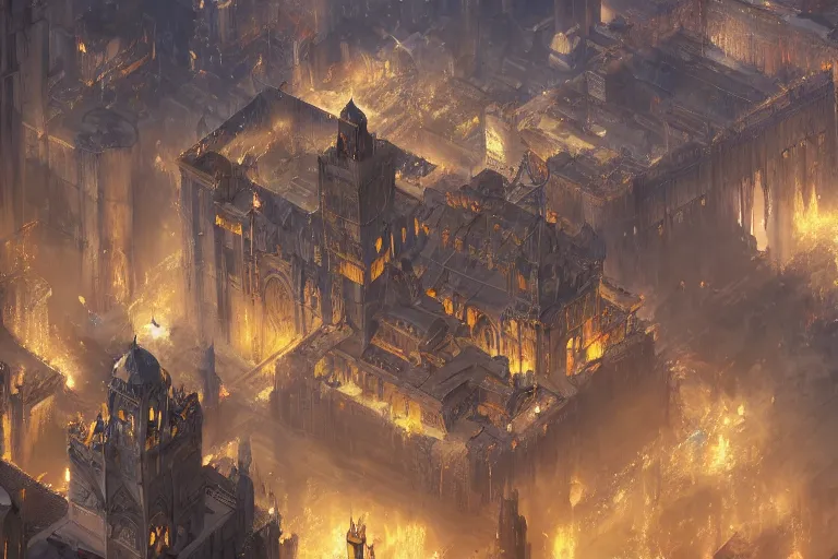 Prompt: the city with rivers of gold, fancy medieval architecture, mesmerizing, beautiful, fantastical, concept art, highly detailed, artstation, trending, widescreen resolution, feng zhu, shaddy safadi, noah bradley, tyler edlin, jordan grimmer, darek zabrocki, neil blevins, tuomas korpi