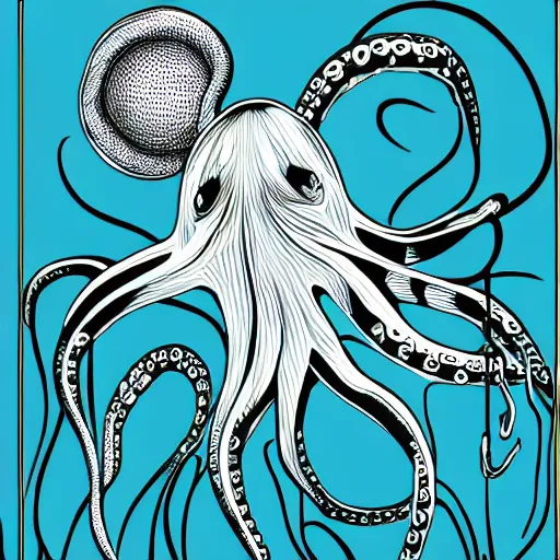 Prompt: octopus art deco