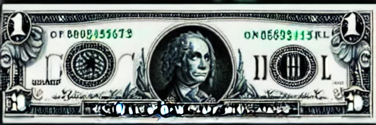 Image similar to lovecraftian dollar bill.