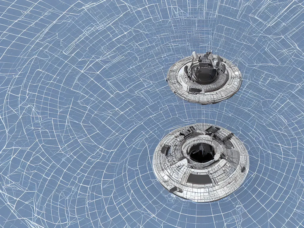 Prompt: a toroidal space ship in the style of soviet panel buildings orbiting the earth, photorealistic render 4 k