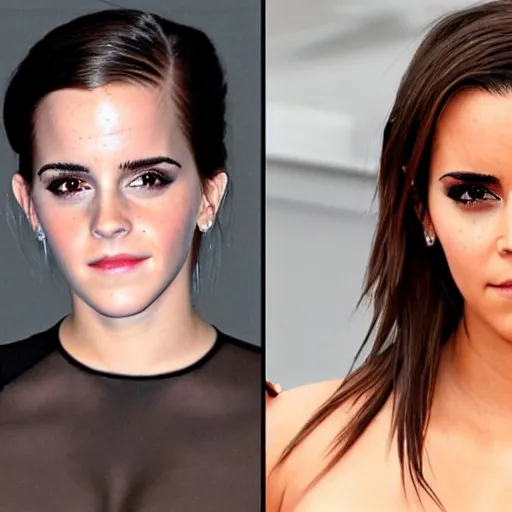 Image similar to emma watson mixed with kim kardashian