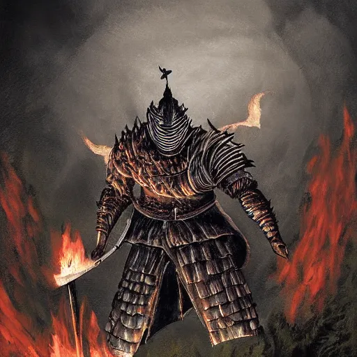 Image similar to dark souls bonfire by botero