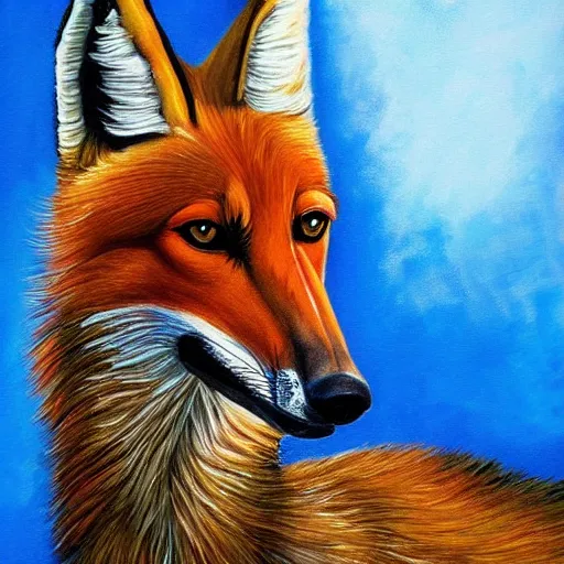 Image similar to Maned Wolf 🎨 🖌️