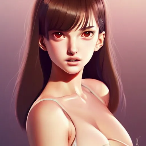 Image similar to a beautiful young kayo shibuya natalie portman alluring gravure model, by akira toriyama and wlop and ilya kuvshinov and artgerm and, aesthetic, gorgeous, stunning, alluring, attractive, artstation, deviantart, pinterest, digital art