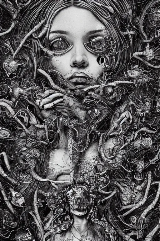 Image similar to Plague goddess painting by Dan Hillier, trending on artstation, artstationHD, artstationHQ, 4k, 8k