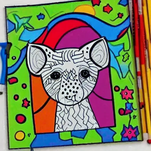 Image similar to picture of an animal from a children's coloring book