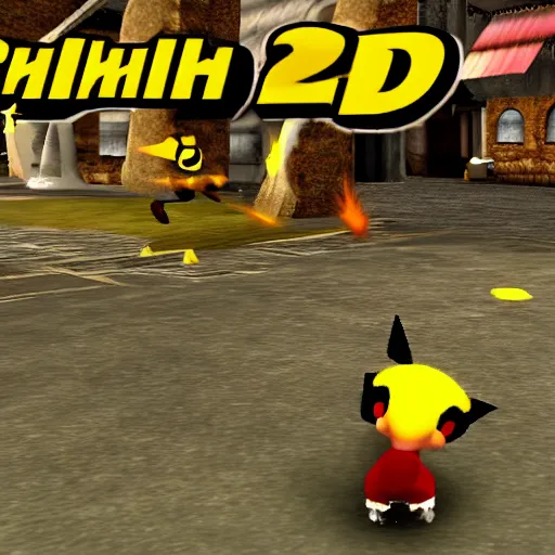 Image similar to pichu in a ps 2 game