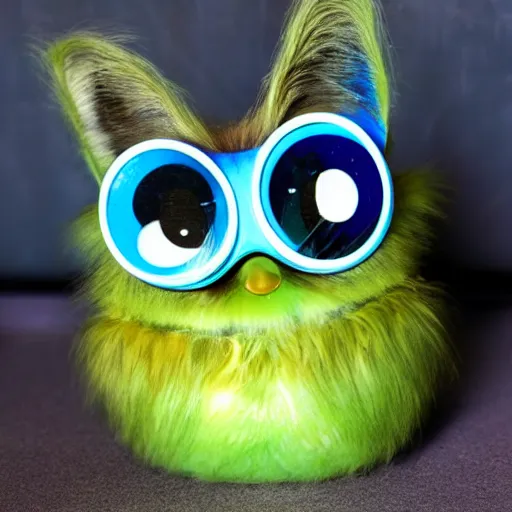 Prompt: Furby submerged in soup