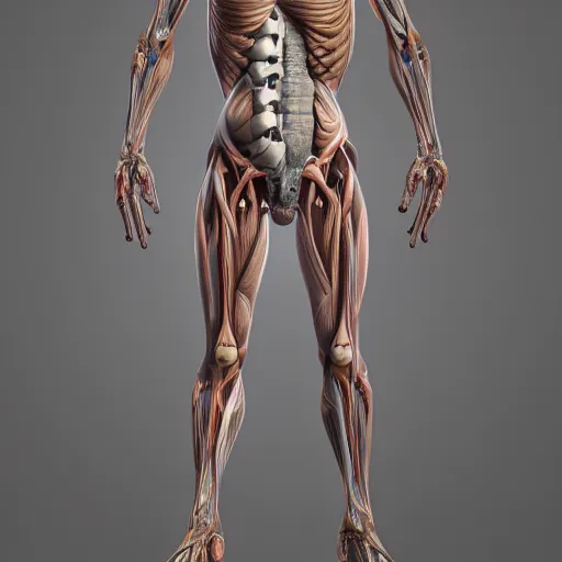 Prompt: a concept of a detailed and intricate design of a full body of human anatomy, 3 d design, great finesse organic hyper detailed, hyperrealistic, ultra detailed, 4 k, octane render, unreal engine