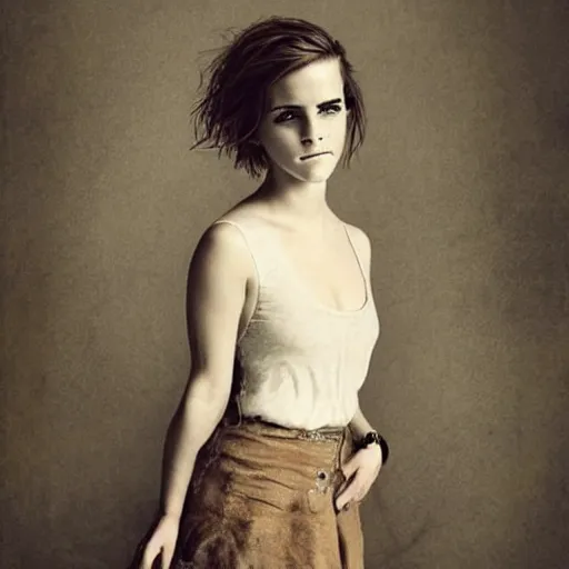 Image similar to emma watson, full body, by jean - baptiste monge