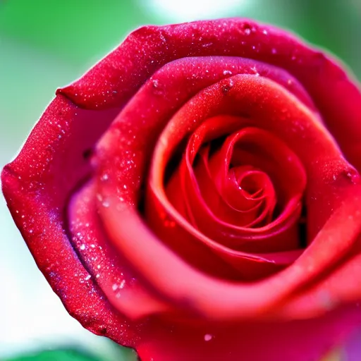 Image similar to a zoomed in macro 8mm photo of a red rose petal, macro photograph, photo, photorealistic, microscopic photo