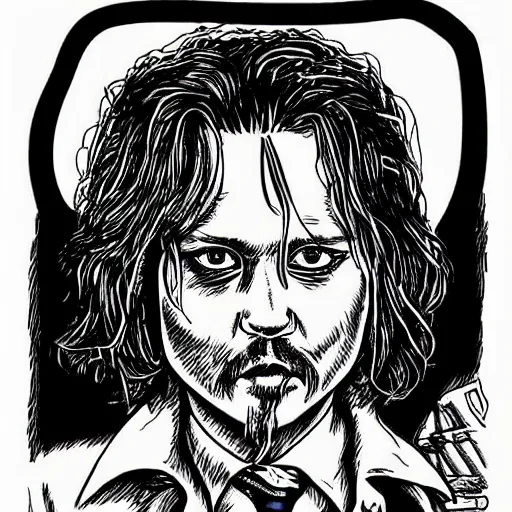 Prompt: “ Johnny Depp in the style of Robert Crumb”