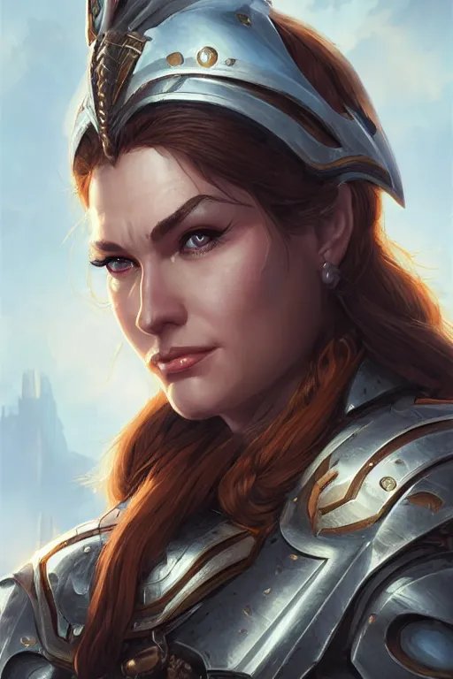 Image similar to amazon valkyrie athena, d & d, fantasy, portrait, highly detailed, headshot, digital painting, trending on artstation, concept art, sharp focus, illustration, art by artgerm and greg rutkowski and magali villeneuve