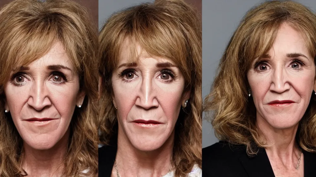 Image similar to greasepunk lengthy detailed portrait of felicity huffman at age 1 0 5