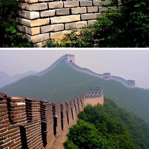 Image similar to the great wall of china made of toast