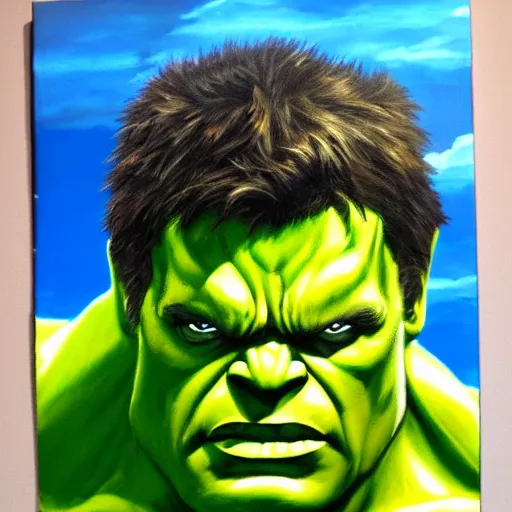 Image similar to The Hulk painting 4K detail