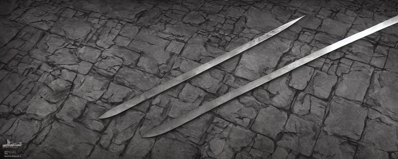 Image similar to basic steel sword, steel, shortsword, medieval, engravings, forged, blacksmith product design, art by gerald brom, greg rutkowski and artgerm and james jean and zdzisław beksinski, 8 k, unreal engine, c 4 d