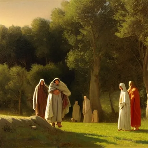 Image similar to A painting depicting the resurrection of Jesus Christ, (Jean Jules Linden), Peter Ilsted