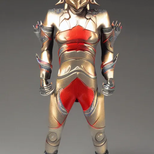 Prompt: new ultraman design called bodhisatva, hyperrealistic