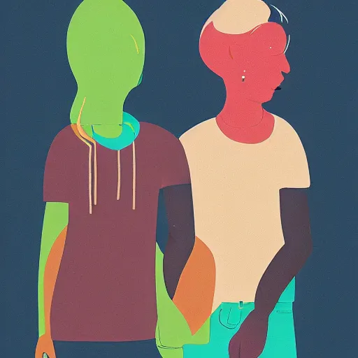 Image similar to best friends, illustration by olivia, mads berg